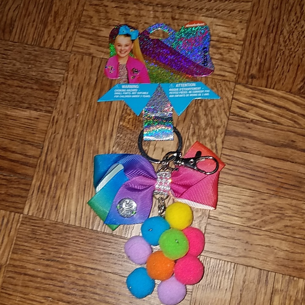 NWT Jojo Siwa Pom Pom Key Chain and Backback Charm